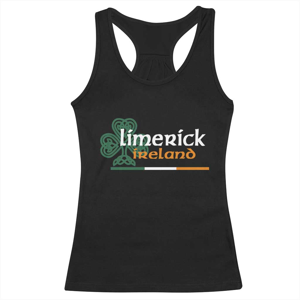 Limerick Ireland Racerback Tank Top Irish City Souvenir St Patricks Day Celtic Shamrock TS11 Black Print Your Wear