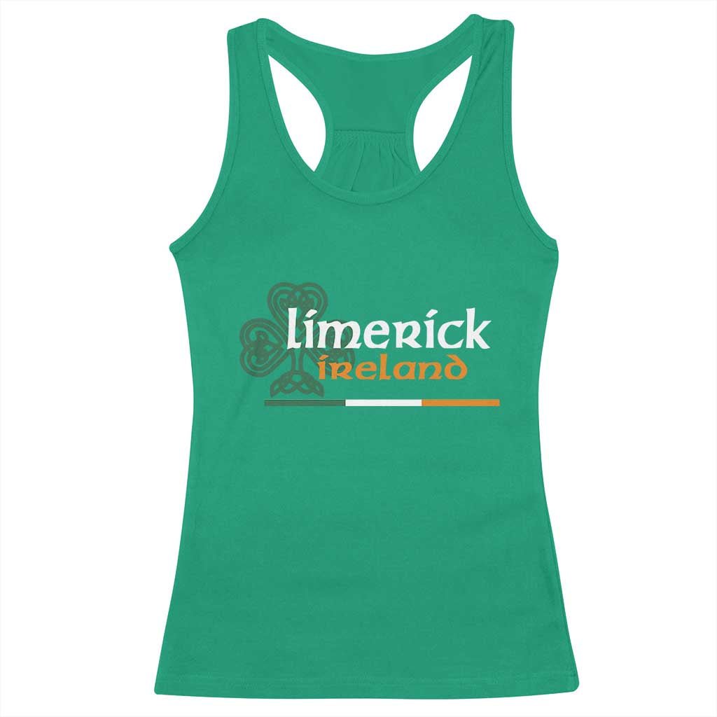Limerick Ireland Racerback Tank Top Irish City Souvenir St Patricks Day Celtic Shamrock TS11 Irish Green Print Your Wear