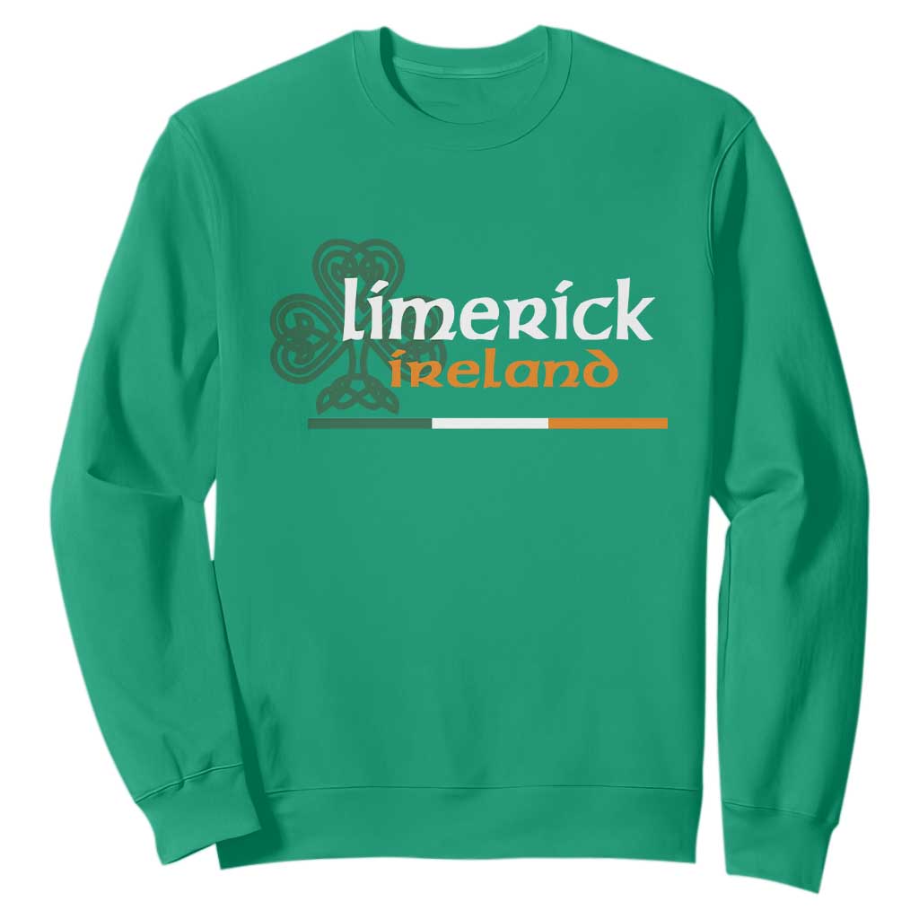 Limerick Ireland Sweatshirt Irish City Souvenir St Patricks Day Celtic Shamrock TS11 Irish Green Print Your Wear
