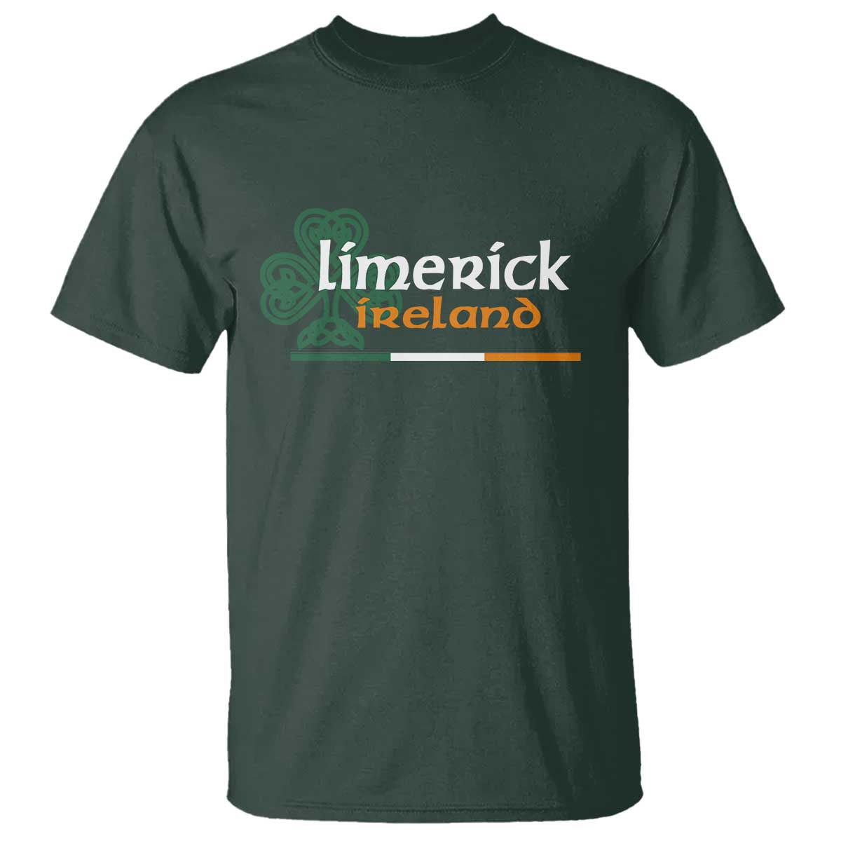 Limerick Ireland T Shirt Irish City Souvenir St Patricks Day Celtic Shamrock TS11 Dark Forest Green Print Your Wear