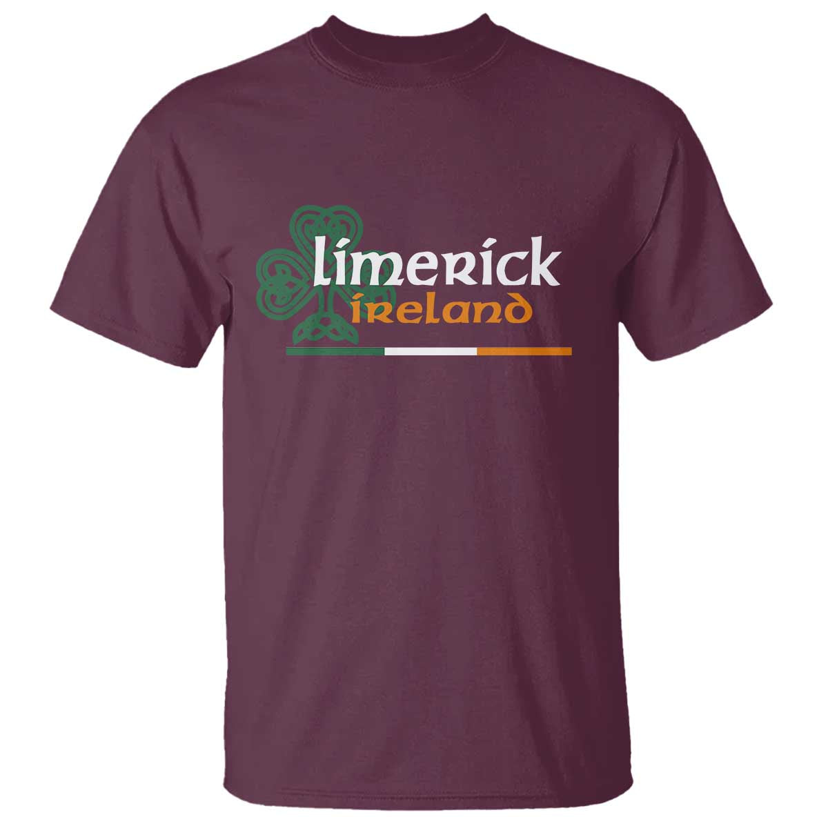 Limerick Ireland T Shirt Irish City Souvenir St Patricks Day Celtic Shamrock TS11 Maroon Print Your Wear