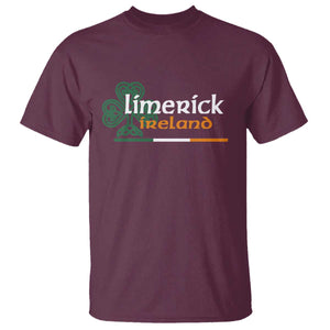 Limerick Ireland T Shirt Irish City Souvenir St Patricks Day Celtic Shamrock TS11 Maroon Print Your Wear
