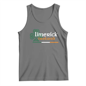 Limerick Ireland Tank Top Irish City Souvenir St Patricks Day Celtic Shamrock TS11 Black Heather Print Your Wear