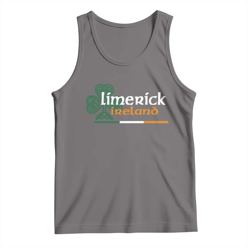 Limerick Ireland Tank Top Irish City Souvenir St Patricks Day Celtic Shamrock TS11 Deep Heather Print Your Wear
