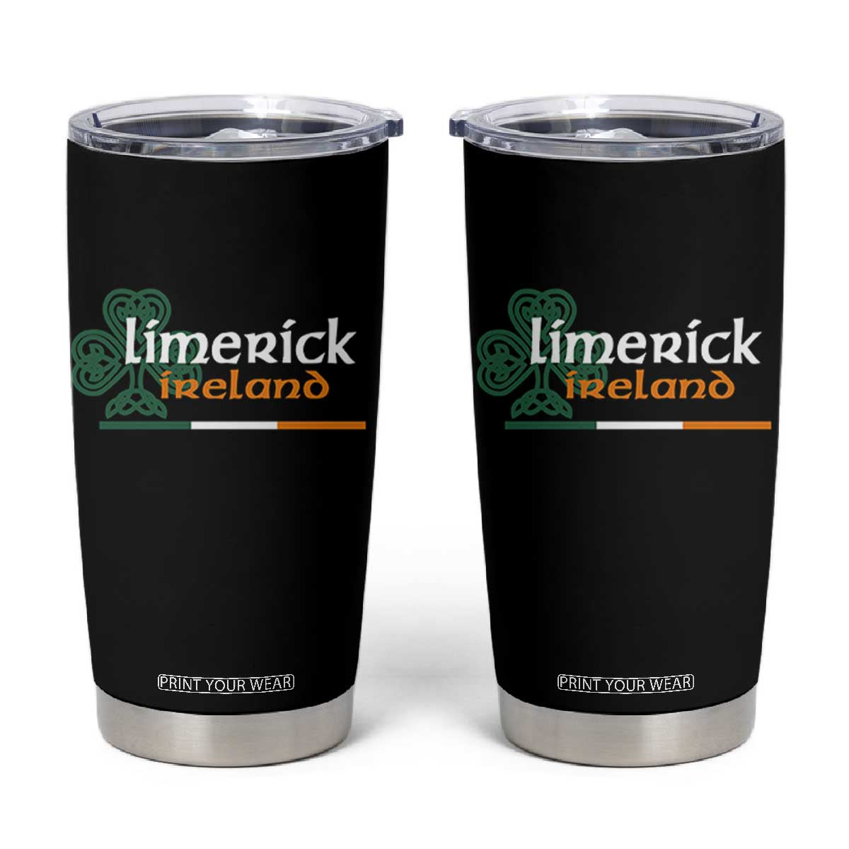Limerick Ireland Tumbler Cup Irish City Souvenir St Patricks Day Celtic Shamrock TS11 Black Print Your Wear