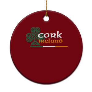 Cork Ireland Ceramic Ornament Irish City Souvenir St Patricks Day Celtic Shamrock TS11 1pc Red Print Your Wear