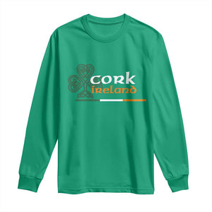 Cork Ireland Long Sleeve Shirt Irish City Souvenir St Patricks Day Celtic Shamrock TS11 Irish Green Print Your Wear