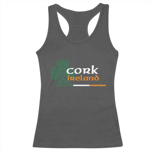 Cork Ireland Racerback Tank Top Irish City Souvenir St Patricks Day Celtic Shamrock TS11 Dark Heather Print Your Wear