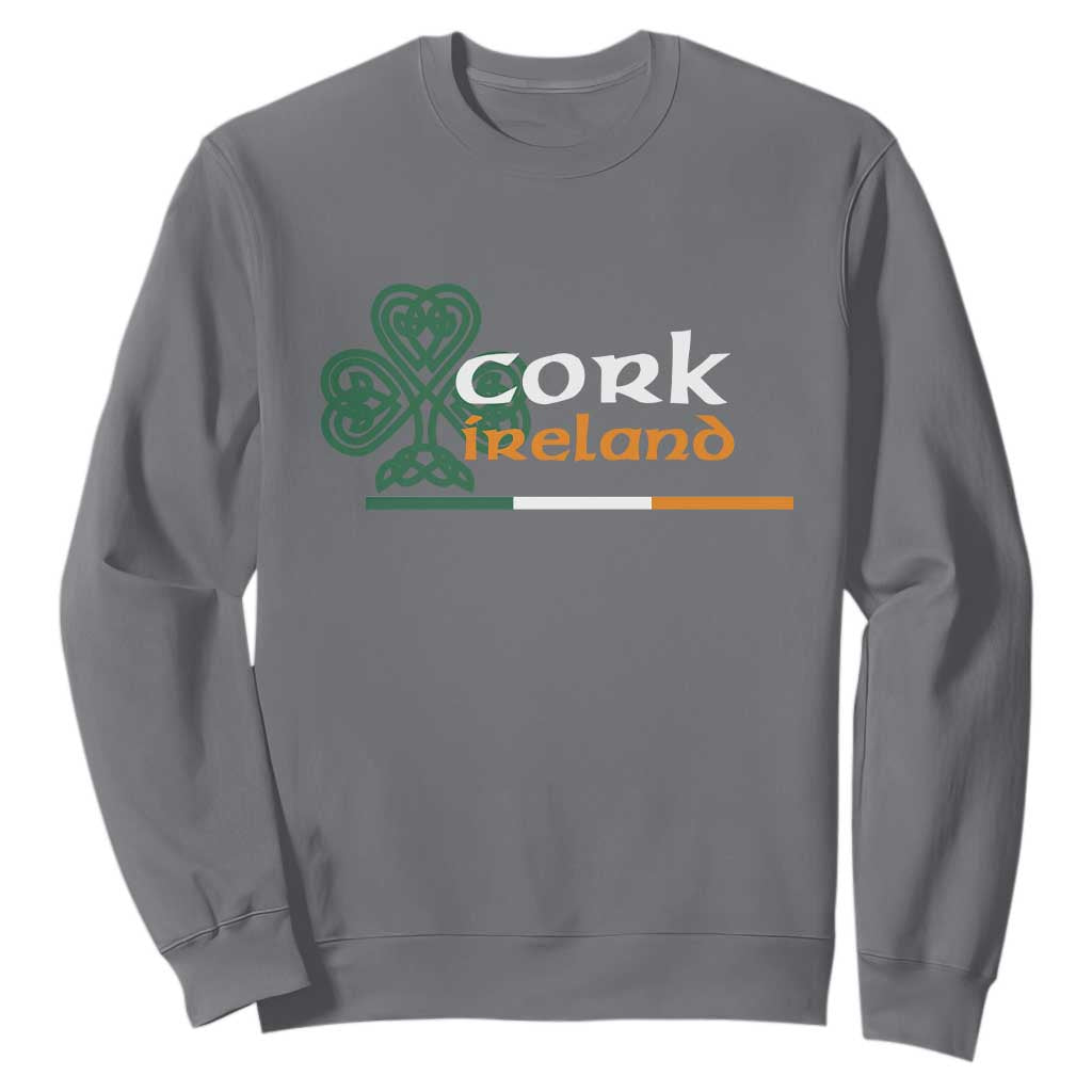 Cork Ireland Sweatshirt Irish City Souvenir St Patricks Day Celtic Shamrock TS11 Charcoal Print Your Wear