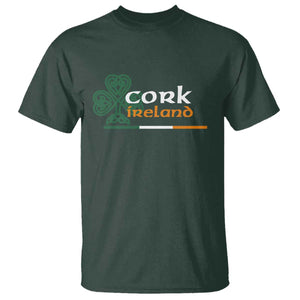 Cork Ireland T Shirt Irish City Souvenir St Patricks Day Celtic Shamrock TS11 Dark Forest Green Print Your Wear