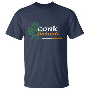Cork Ireland T Shirt Irish City Souvenir St Patricks Day Celtic Shamrock TS11 Navy Print Your Wear
