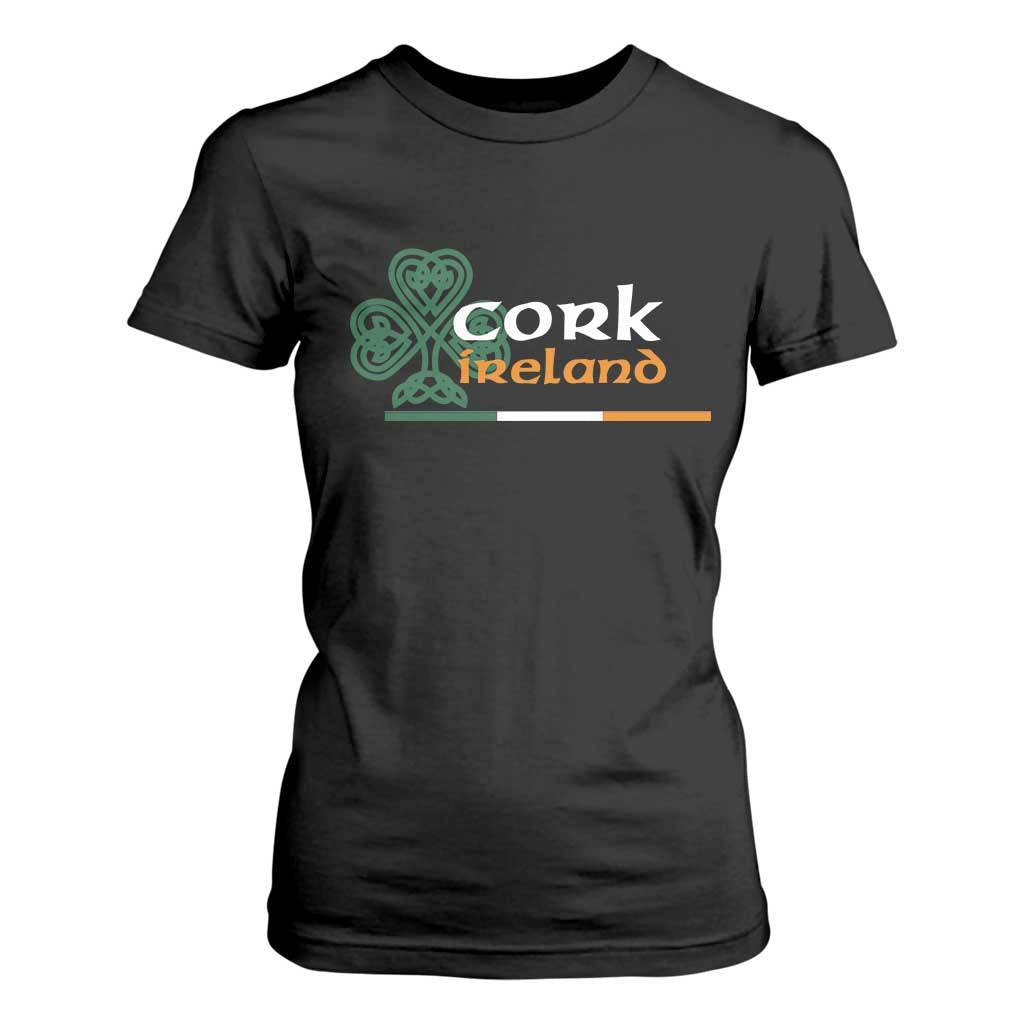 Cork Ireland T Shirt For Women Irish City Souvenir St Patricks Day Celtic Shamrock TS11 Black Print Your Wear