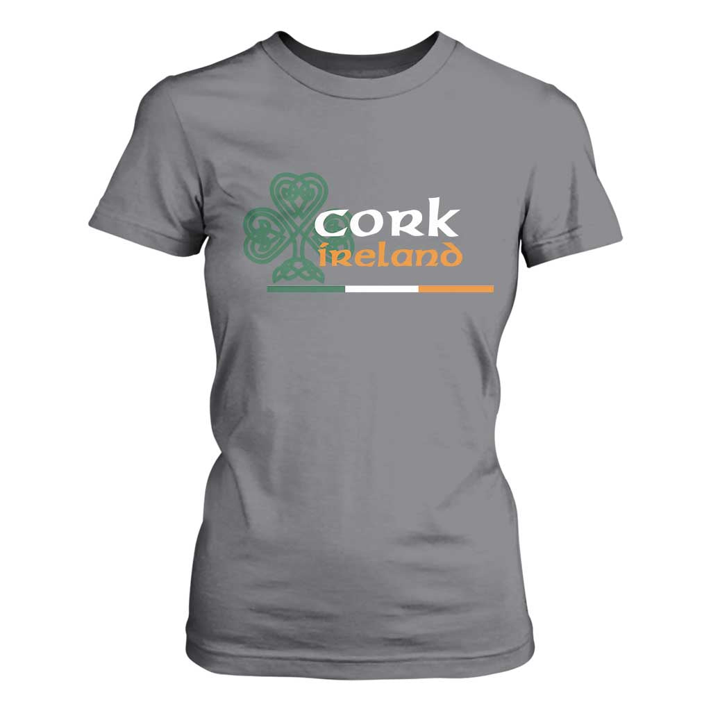 Cork Ireland T Shirt For Women Irish City Souvenir St Patricks Day Celtic Shamrock TS11 Charcoal Print Your Wear