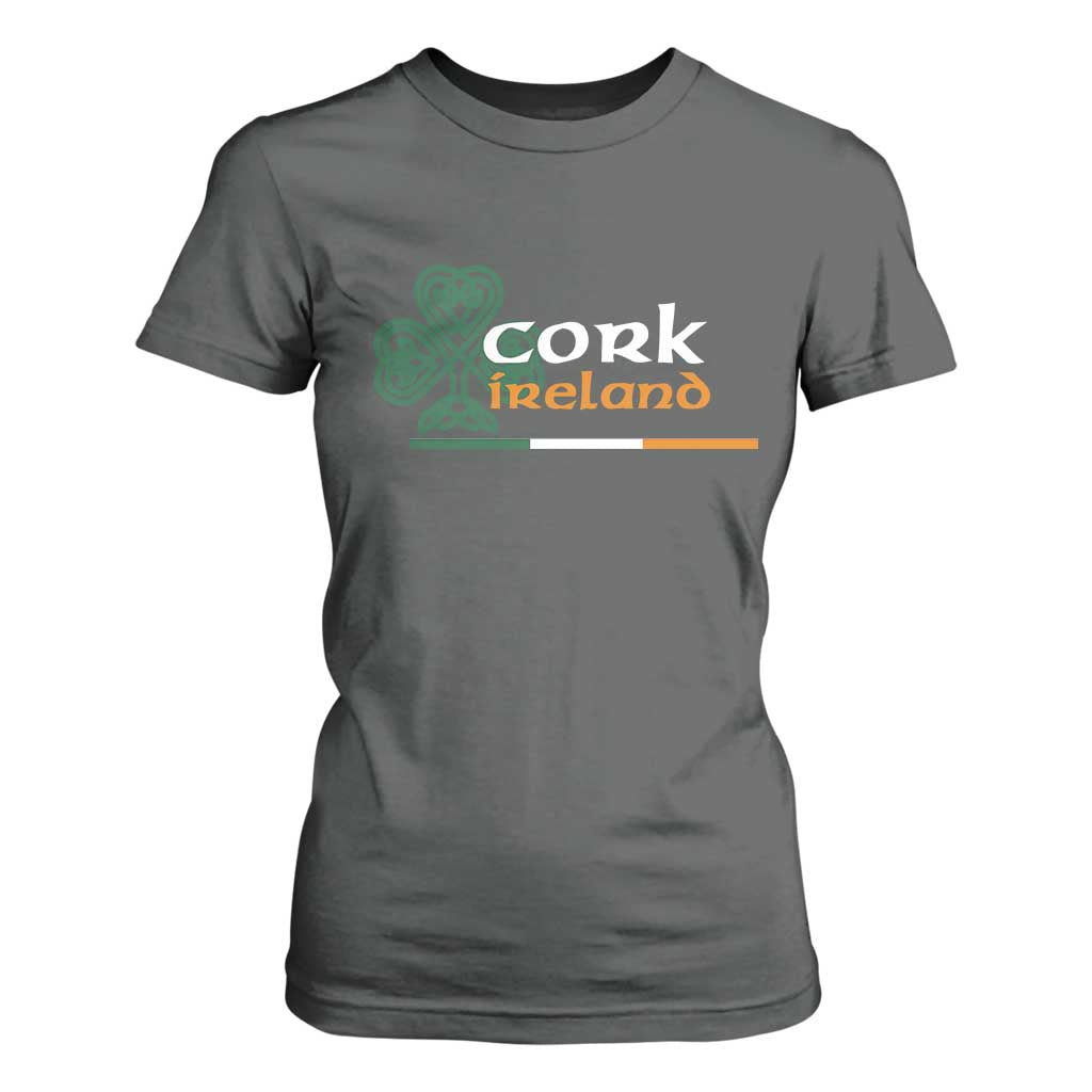 Cork Ireland T Shirt For Women Irish City Souvenir St Patricks Day Celtic Shamrock TS11 Dark Heather Print Your Wear