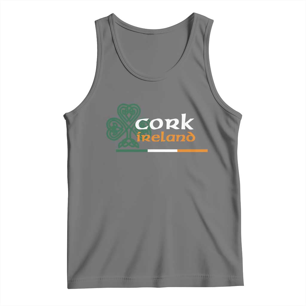 Cork Ireland Tank Top Irish City Souvenir St Patricks Day Celtic Shamrock TS11 Black Heather Print Your Wear
