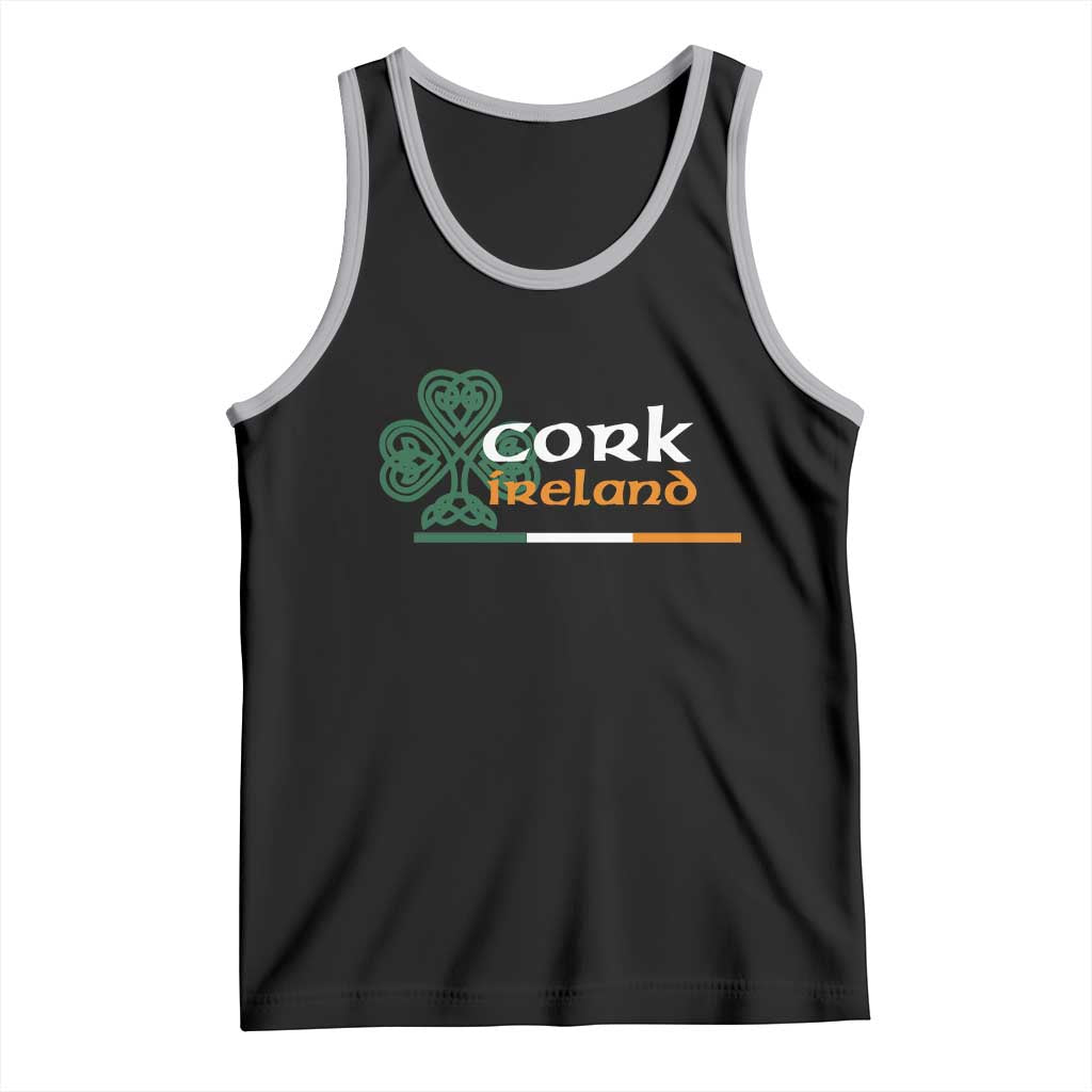 Cork Ireland Tank Top Irish City Souvenir St Patricks Day Celtic Shamrock TS11 Black Athletic Heather Print Your Wear