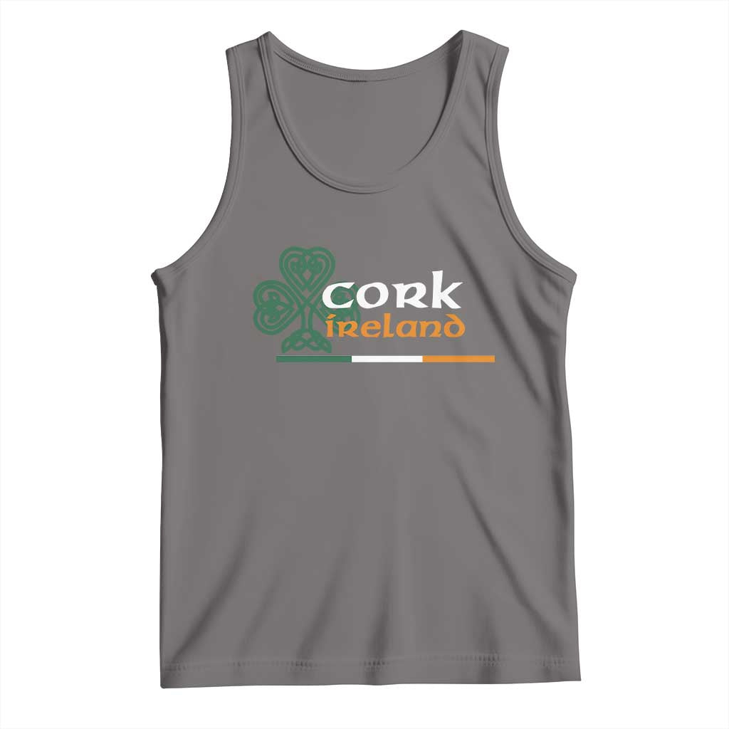 Cork Ireland Tank Top Irish City Souvenir St Patricks Day Celtic Shamrock TS11 Deep Heather Print Your Wear
