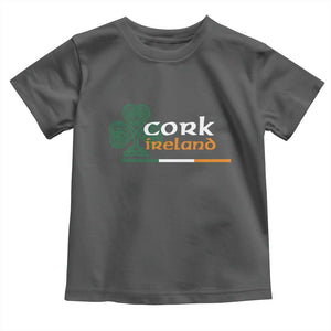 Cork Ireland Toddler T Shirt Irish City Souvenir St Patricks Day Celtic Shamrock TS11 Dark Heather Print Your Wear