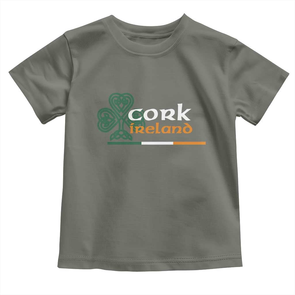 Cork Ireland Toddler T Shirt Irish City Souvenir St Patricks Day Celtic Shamrock TS11 Military Green Print Your Wear