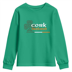 Cork Ireland Youth Sweatshirt Irish City Souvenir St Patricks Day Celtic Shamrock TS11 Irish Green Print Your Wear