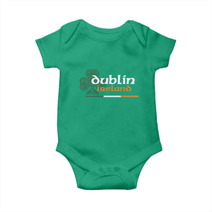 Dublin Ireland Baby Onesie Irish City Souvenir St Patricks Day Celtic Shamrock TS11 Irish Green Print Your Wear