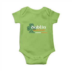 Dublin Ireland Baby Onesie Irish City Souvenir St Patricks Day Celtic Shamrock TS11 Lime Print Your Wear