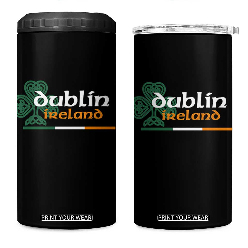 Dublin Ireland 4 in 1 Can Cooler Tumbler Irish City Souvenir St Patricks Day Celtic Shamrock TS11 One Size: 16 oz Black Print Your Wear