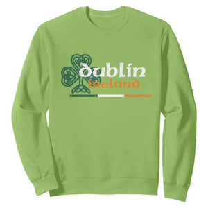 Dublin Ireland Sweatshirt Irish City Souvenir St Patricks Day Celtic Shamrock TS11 Lime Print Your Wear