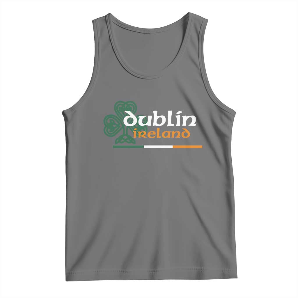 Dublin Ireland Tank Top Irish City Souvenir St Patricks Day Celtic Shamrock TS11 Black Heather Print Your Wear