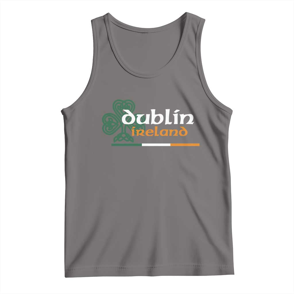 Dublin Ireland Tank Top Irish City Souvenir St Patricks Day Celtic Shamrock TS11 Deep Heather Print Your Wear