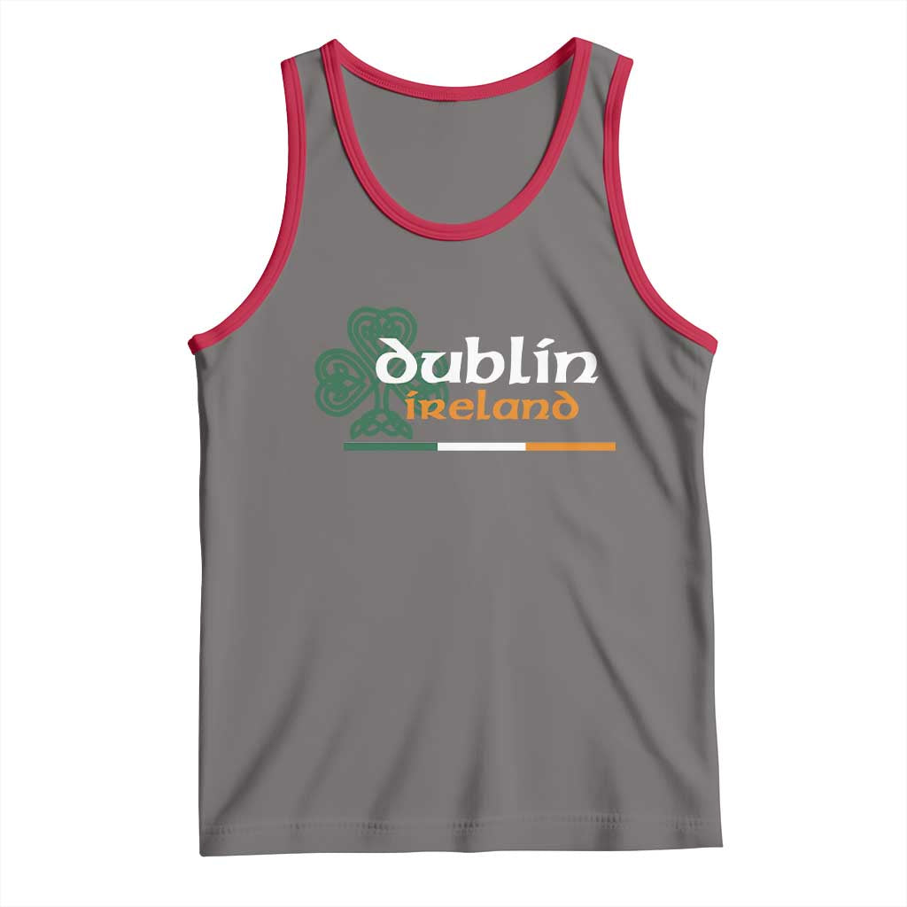 Dublin Ireland Tank Top Irish City Souvenir St Patricks Day Celtic Shamrock TS11 Deep Heather Red Print Your Wear