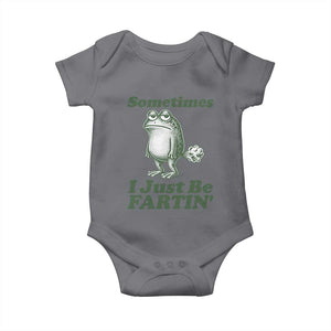 Sometimes I Just Be Fartin Funny Frog Baby Onesie TS11 Charcoal Print Your Wear