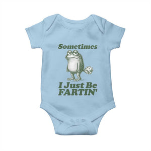 Sometimes I Just Be Fartin Funny Frog Baby Onesie TS11 Light Blue Print Your Wear
