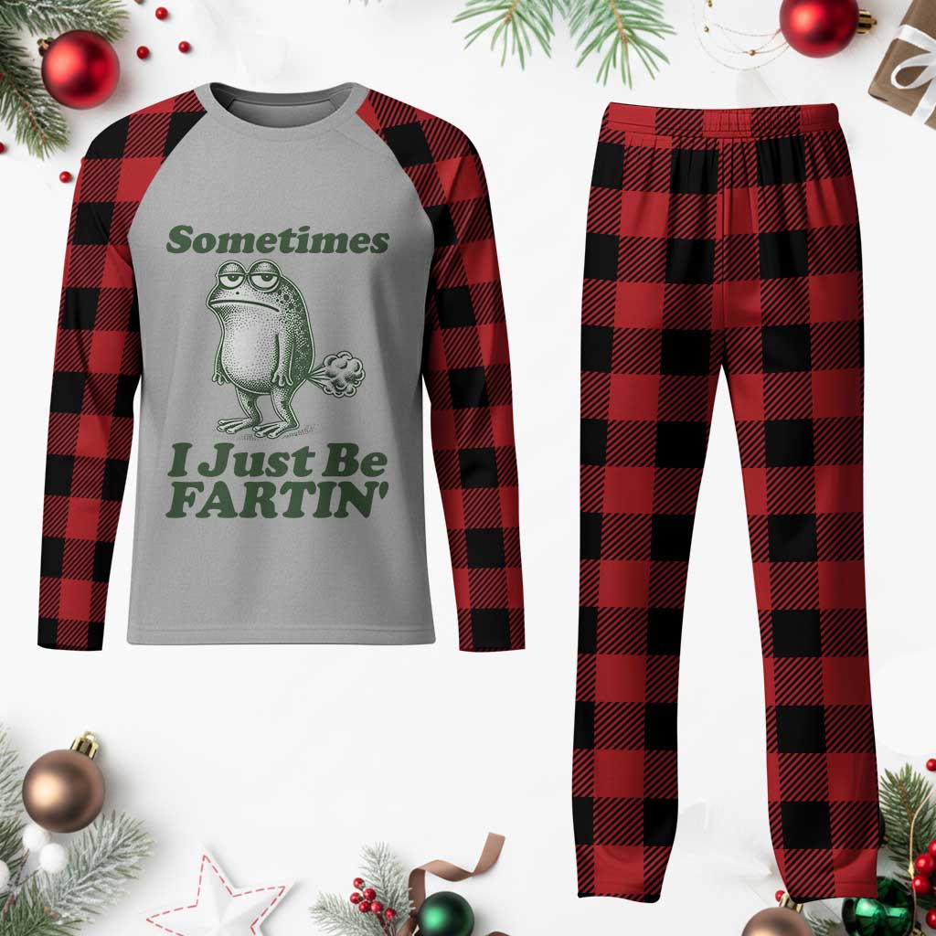 Sometimes I Just Be Fartin Funny Frog Plaid Pajama Set TS11 Buffalo Plaid Print Your Wear