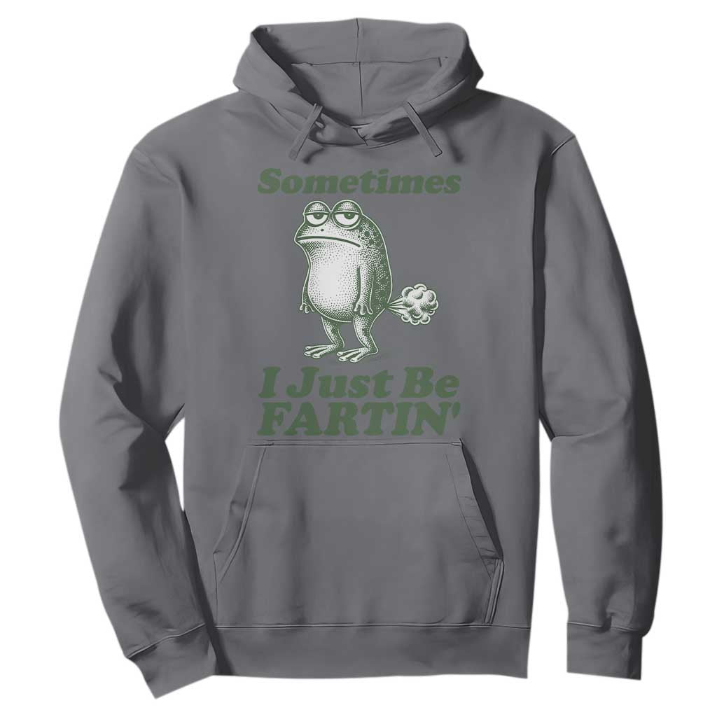 Sometimes I Just Be Fartin Funny Frog Hoodie TS11 Charcoal Print Your Wear