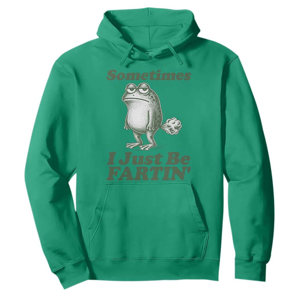 Sometimes I Just Be Fartin Funny Frog Hoodie TS11 Irish Green Print Your Wear