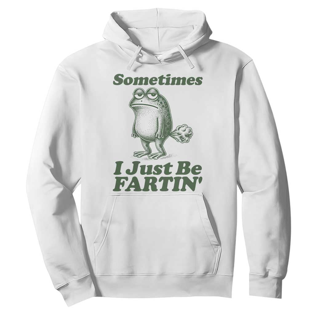 Sometimes I Just Be Fartin Funny Frog Hoodie TS11 White Print Your Wear
