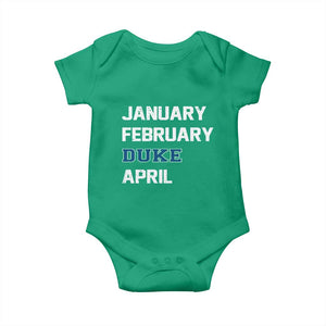 January February Duke April Baby Onesie Basketball Game Day TS11 Irish Green Print Your Wear