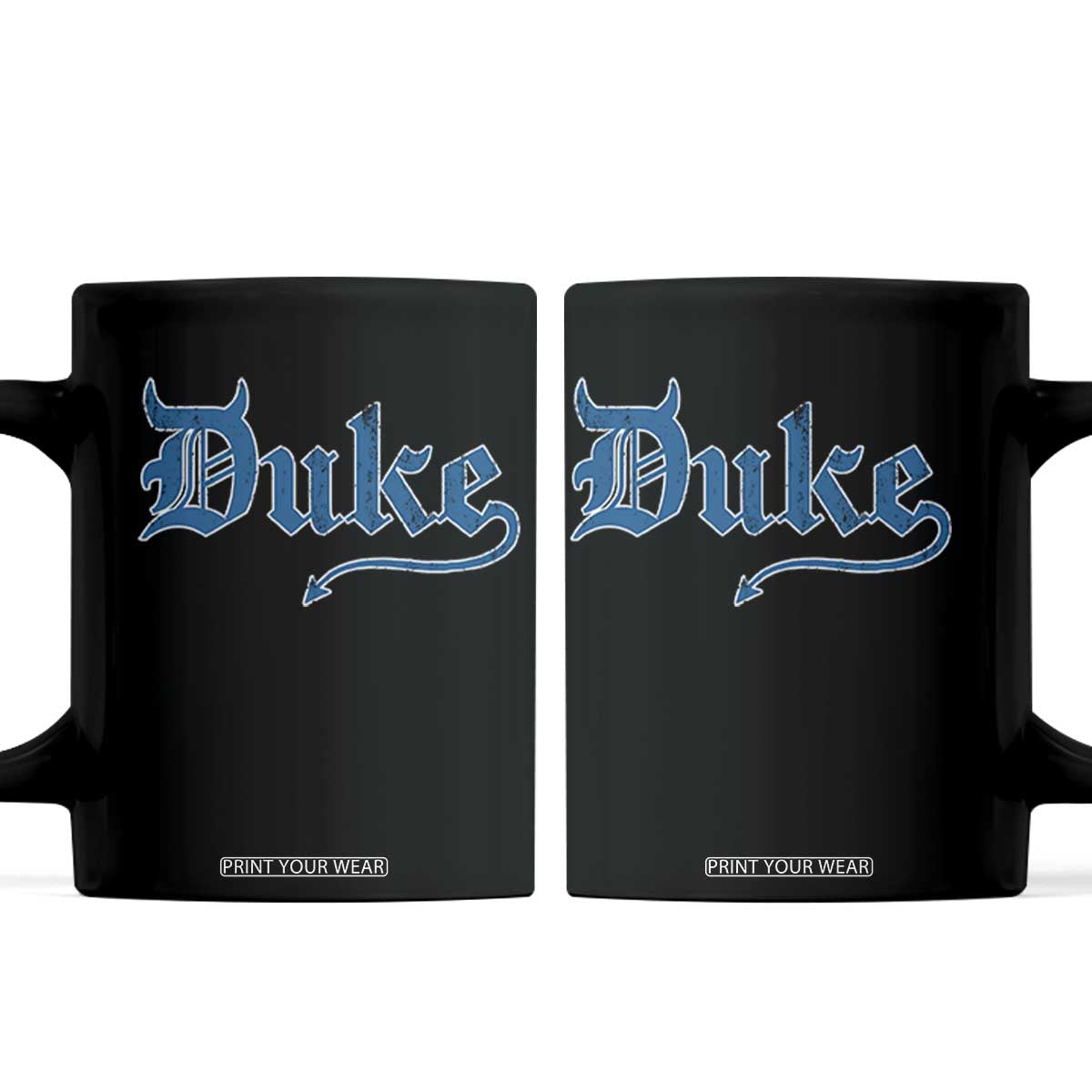 Duke Gothic Throwback Coffee Mug Game Day for Sports Fan TS11 Black Print Your Wear