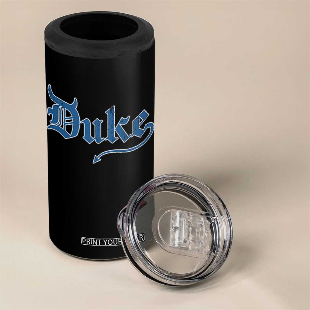 Duke Gothic Throwback 4 in 1 Can Cooler Tumbler Game Day for Sports Fan TS11 Print Your Wear