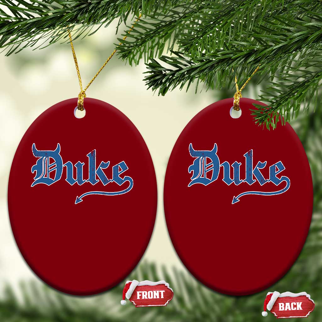 Duke Gothic Throwback Ceramic Ornament Game Day for Sports Fan TS11 Print Your Wear
