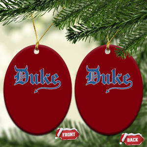 Duke Gothic Throwback Ceramic Ornament Game Day for Sports Fan TS11 Print Your Wear