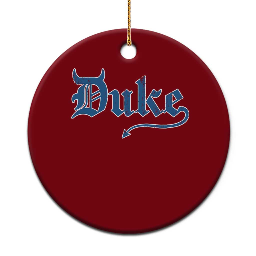 Duke Gothic Throwback Ceramic Ornament Game Day for Sports Fan TS11 1pc Red Print Your Wear