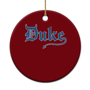 Duke Gothic Throwback Ceramic Ornament Game Day for Sports Fan TS11 1pc Red Print Your Wear
