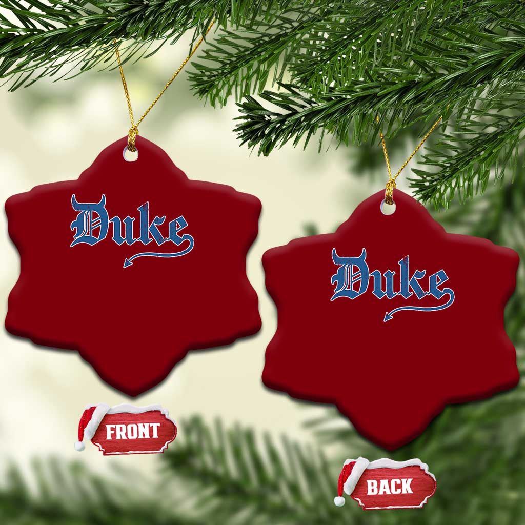 Duke Gothic Throwback Ceramic Ornament Game Day for Sports Fan TS11 Print Your Wear