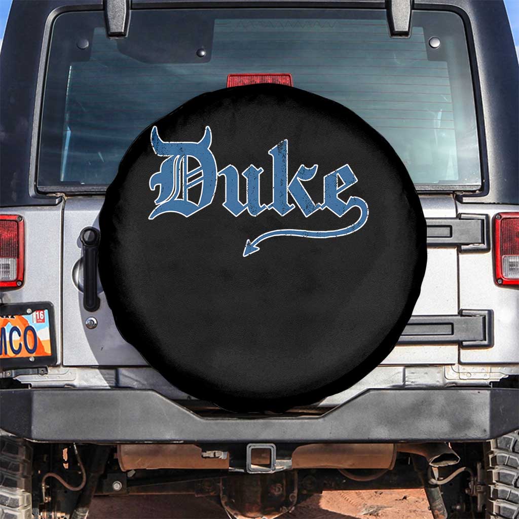 Duke Gothic Throwback Spare Tire Cover Game Day for Sports Fan TS11 No hole Black Print Your Wear