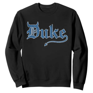 Duke Gothic Throwback Sweatshirt Game Day for Sports Fan TS11 Black Print Your Wear