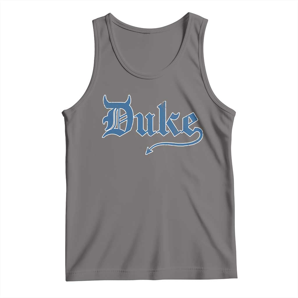Duke Gothic Throwback Tank Top Game Day for Sports Fan TS11 Deep Heather Print Your Wear