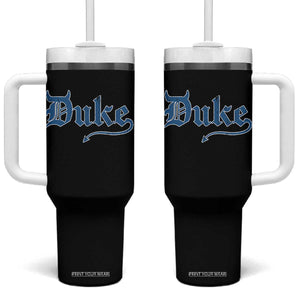 Duke Gothic Throwback Tumbler With Handle Game Day for Sports Fan TS11 One Size: 40 oz Black Print Your Wear