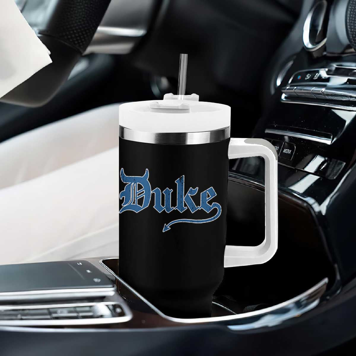 Duke Gothic Throwback Tumbler With Handle Game Day for Sports Fan TS11 Print Your Wear